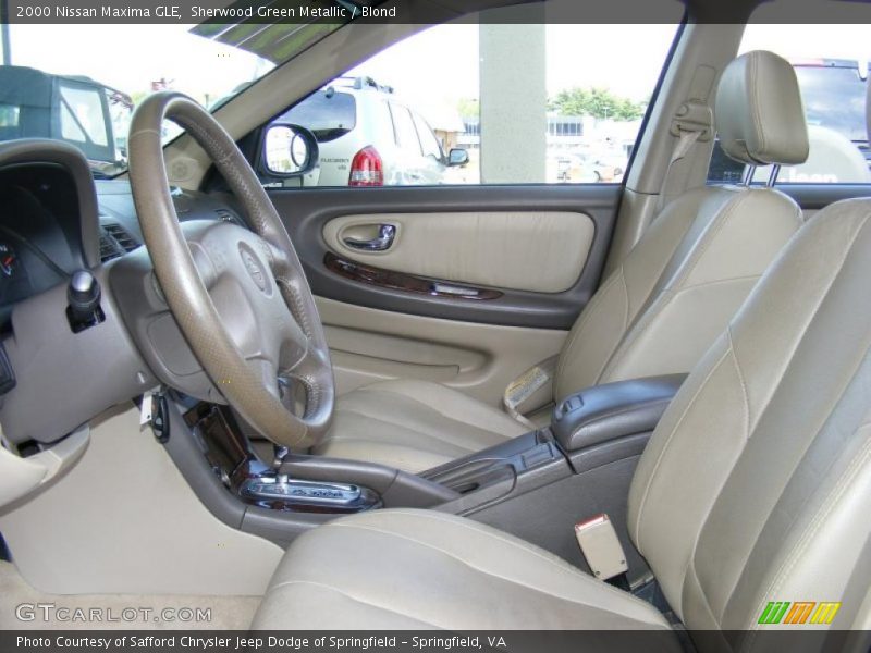 Sherwood Green Metallic / Blond 2000 Nissan Maxima GLE