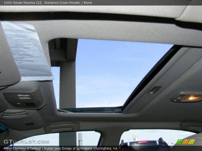 Sherwood Green Metallic / Blond 2000 Nissan Maxima GLE