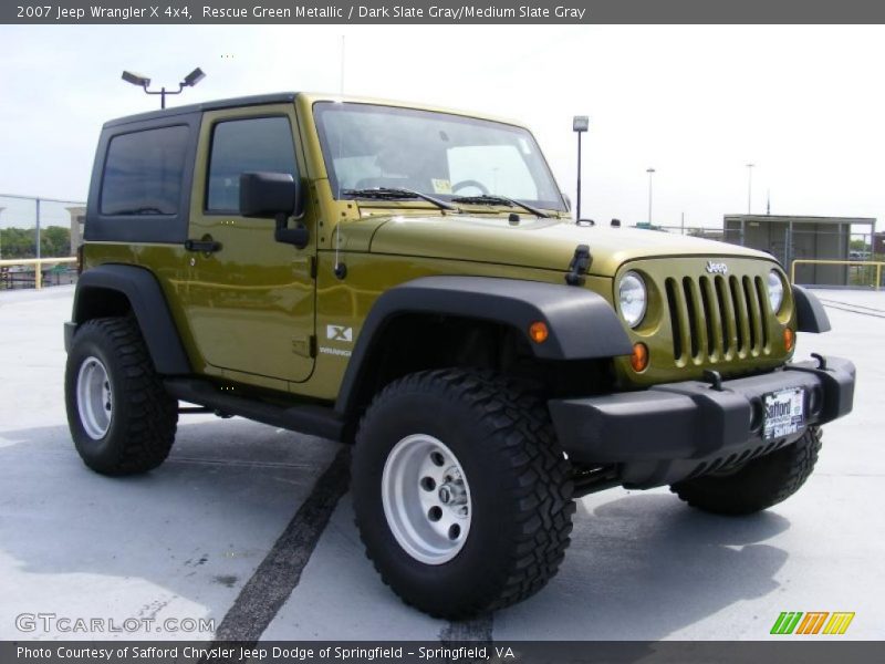 Rescue Green Metallic / Dark Slate Gray/Medium Slate Gray 2007 Jeep Wrangler X 4x4