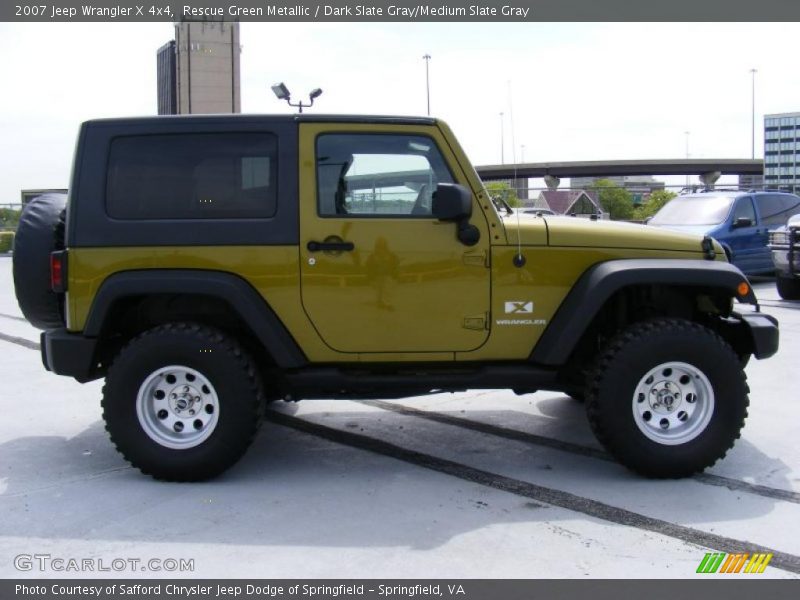 Rescue Green Metallic / Dark Slate Gray/Medium Slate Gray 2007 Jeep Wrangler X 4x4