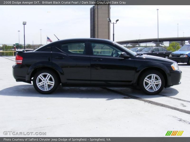 Brilliant Black Crystal Pearl / Dark Slate Gray/Light Slate Gray 2008 Dodge Avenger SXT