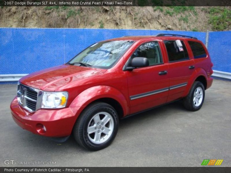 Inferno Red Crystal Pearl / Khaki Two-Tone 2007 Dodge Durango SLT 4x4