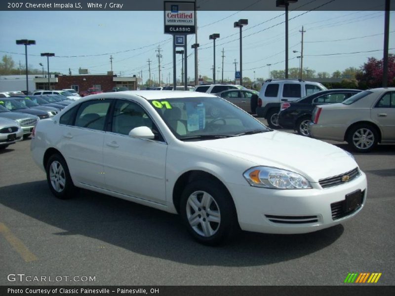 White / Gray 2007 Chevrolet Impala LS
