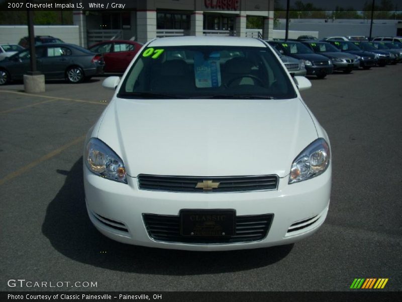 White / Gray 2007 Chevrolet Impala LS