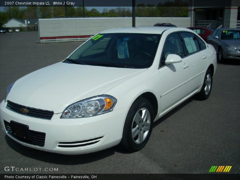 White / Gray 2007 Chevrolet Impala LS