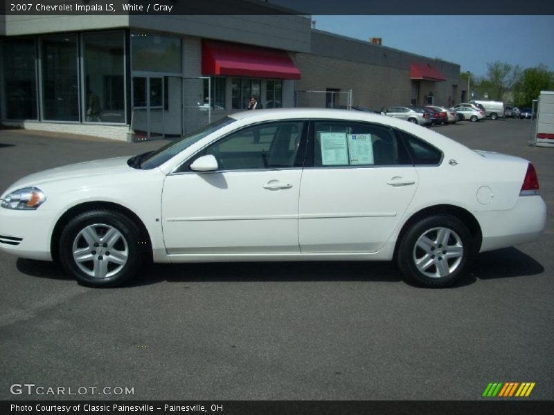 White / Gray 2007 Chevrolet Impala LS