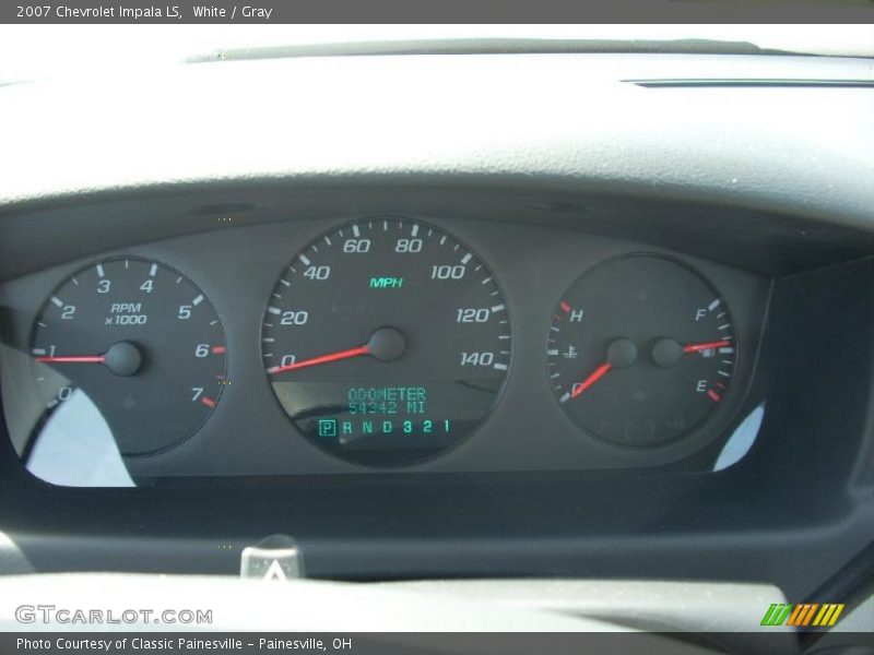 White / Gray 2007 Chevrolet Impala LS