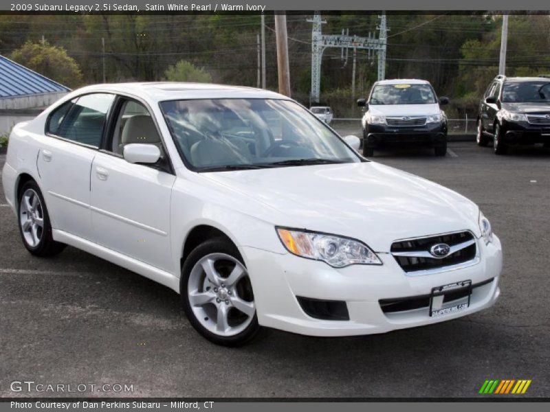 Satin White Pearl / Warm Ivory 2009 Subaru Legacy 2.5i Sedan