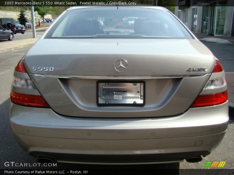 Pewter Metallic / Grey/Dark Grey 2007 Mercedes-Benz S 550 4Matic Sedan