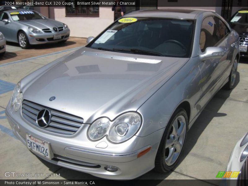 Brilliant Silver Metallic / Charcoal 2004 Mercedes-Benz CLK 320 Coupe