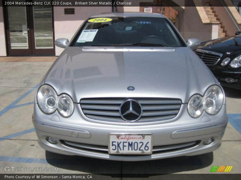 Brilliant Silver Metallic / Charcoal 2004 Mercedes-Benz CLK 320 Coupe