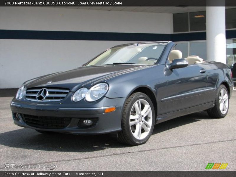 Steel Grey Metallic / Stone 2008 Mercedes-Benz CLK 350 Cabriolet