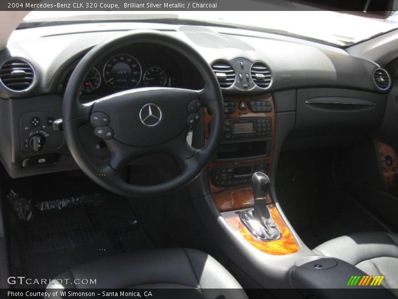 Brilliant Silver Metallic / Charcoal 2004 Mercedes-Benz CLK 320 Coupe