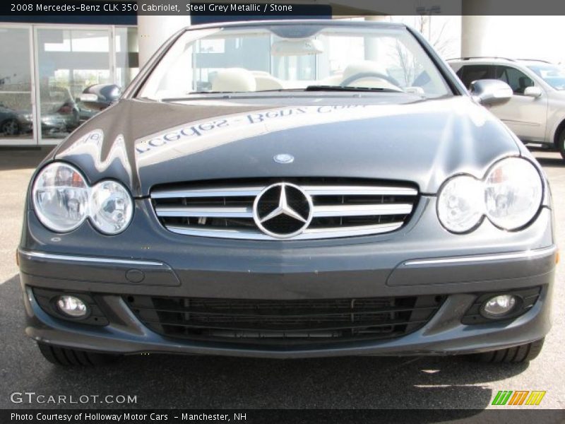 Steel Grey Metallic / Stone 2008 Mercedes-Benz CLK 350 Cabriolet
