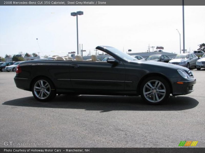 Steel Grey Metallic / Stone 2008 Mercedes-Benz CLK 350 Cabriolet