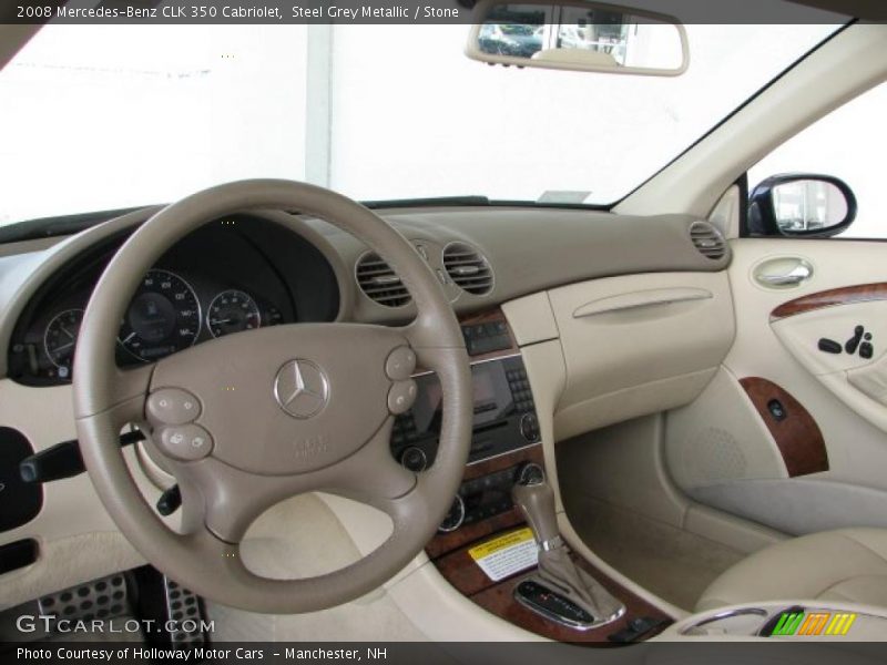 Steel Grey Metallic / Stone 2008 Mercedes-Benz CLK 350 Cabriolet