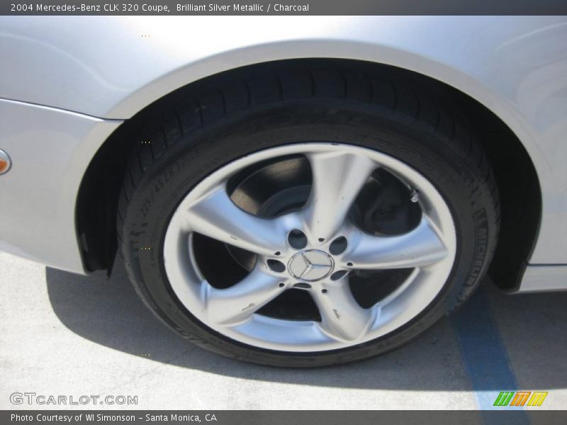 Brilliant Silver Metallic / Charcoal 2004 Mercedes-Benz CLK 320 Coupe