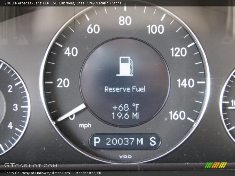 Steel Grey Metallic / Stone 2008 Mercedes-Benz CLK 350 Cabriolet