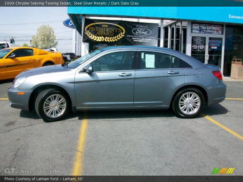 Steel Silver Metallic / Dark Slate Gray 2009 Chrysler Sebring Touring Sedan