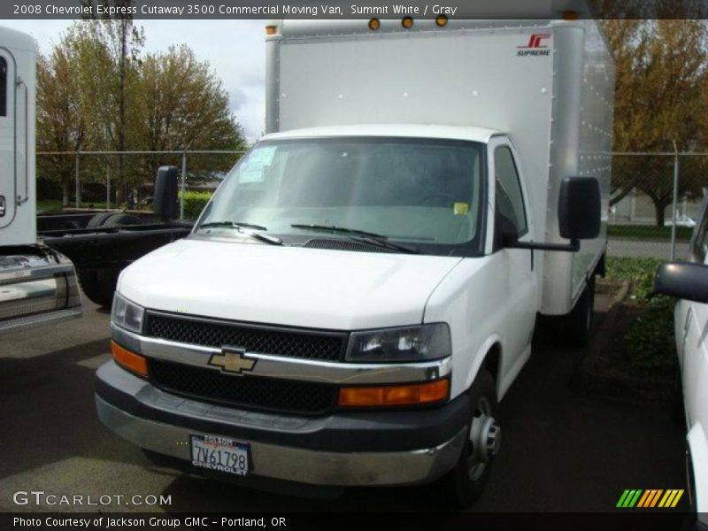 Summit White / Gray 2008 Chevrolet Express Cutaway 3500 Commercial Moving Van