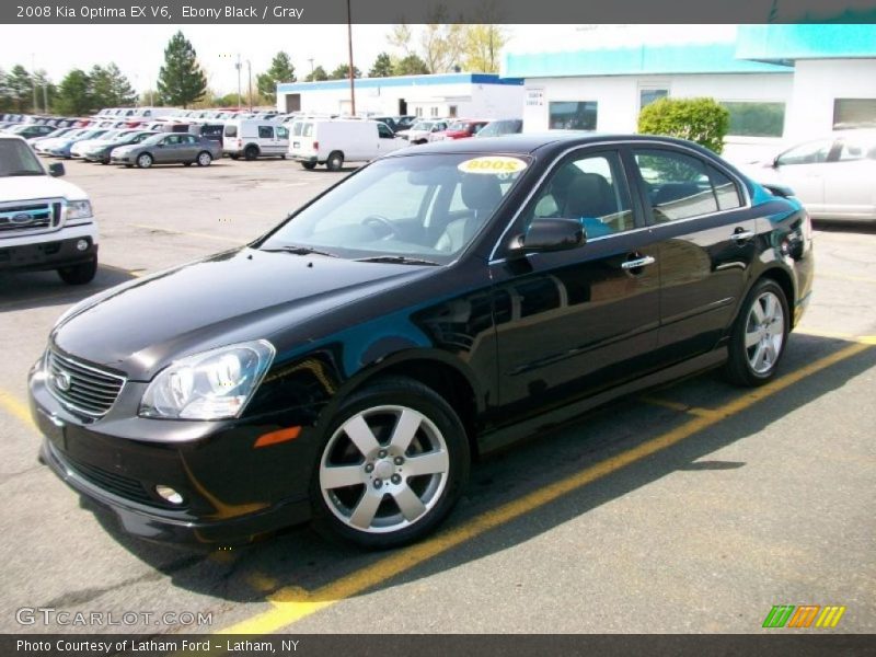 Ebony Black / Gray 2008 Kia Optima EX V6