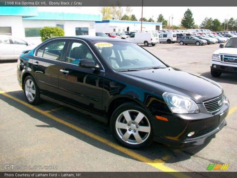 Ebony Black / Gray 2008 Kia Optima EX V6