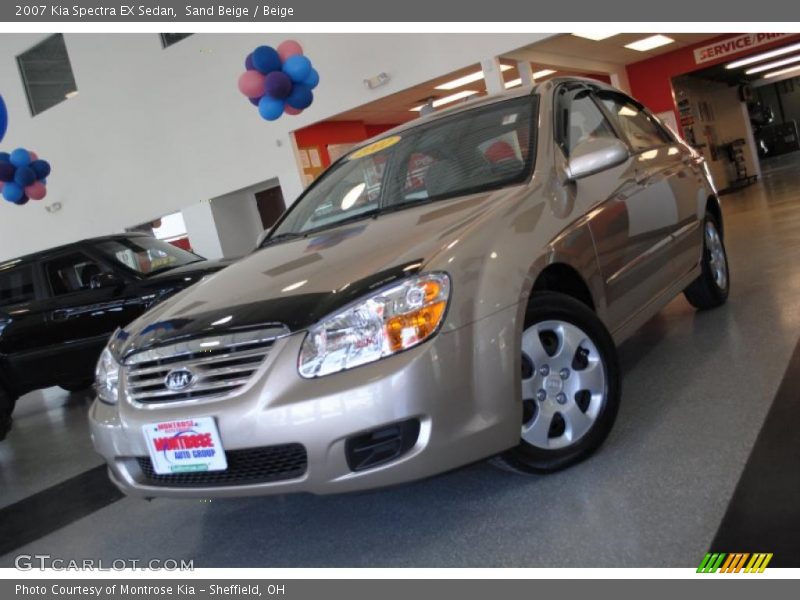 Sand Beige / Beige 2007 Kia Spectra EX Sedan