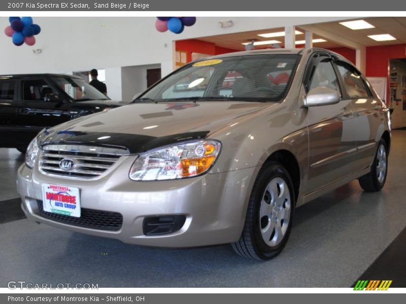 Sand Beige / Beige 2007 Kia Spectra EX Sedan