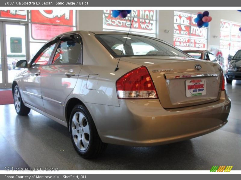 Sand Beige / Beige 2007 Kia Spectra EX Sedan