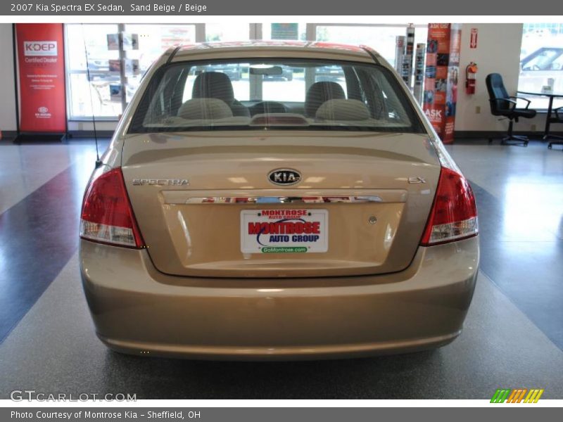 Sand Beige / Beige 2007 Kia Spectra EX Sedan