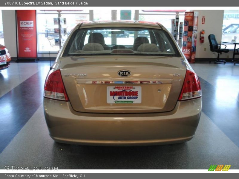 Sand Beige / Beige 2007 Kia Spectra EX Sedan