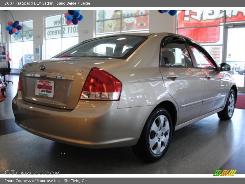 Sand Beige / Beige 2007 Kia Spectra EX Sedan