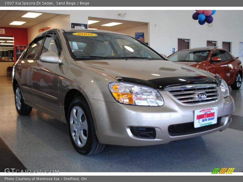 Sand Beige / Beige 2007 Kia Spectra EX Sedan