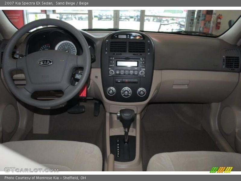 Sand Beige / Beige 2007 Kia Spectra EX Sedan