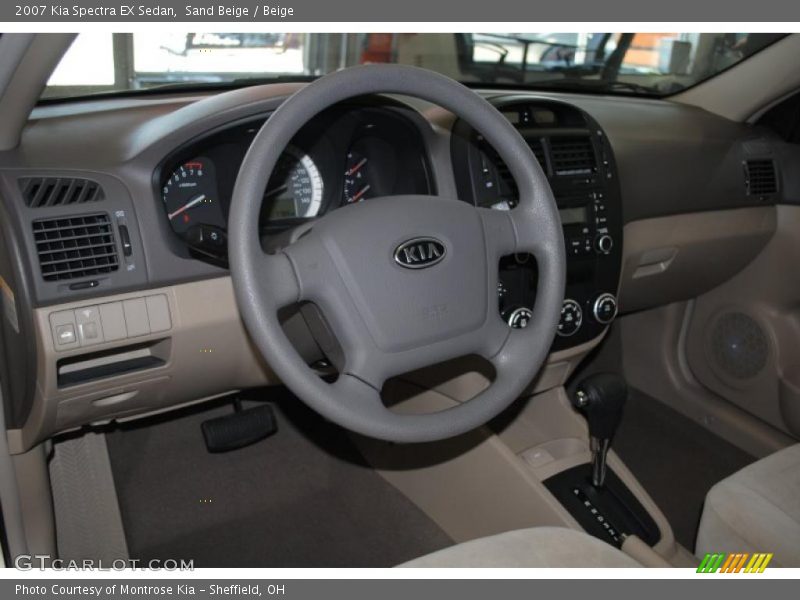 Sand Beige / Beige 2007 Kia Spectra EX Sedan