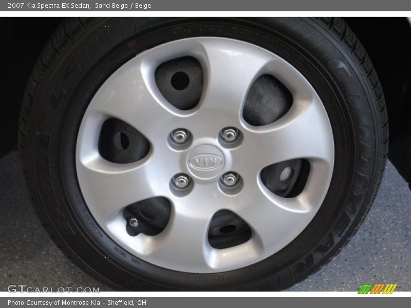 Sand Beige / Beige 2007 Kia Spectra EX Sedan