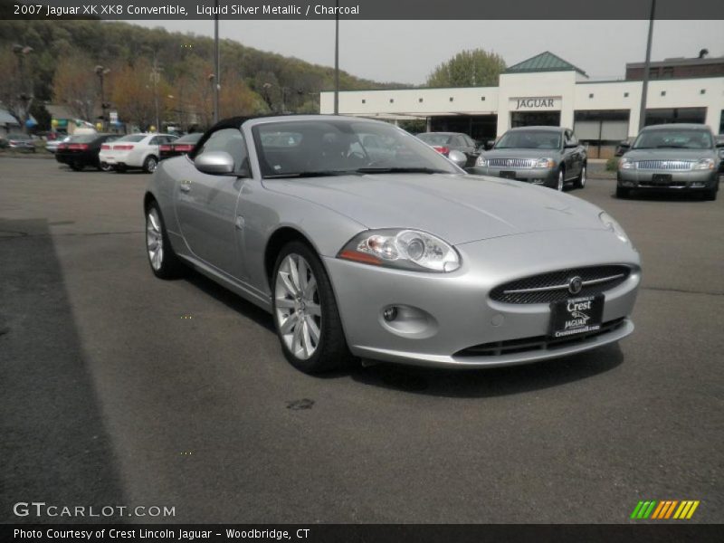 Liquid Silver Metallic / Charcoal 2007 Jaguar XK XK8 Convertible