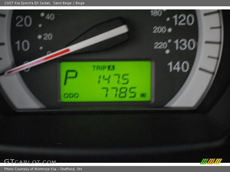 Sand Beige / Beige 2007 Kia Spectra EX Sedan