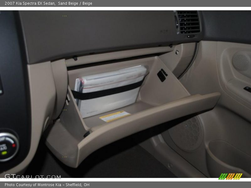 Sand Beige / Beige 2007 Kia Spectra EX Sedan