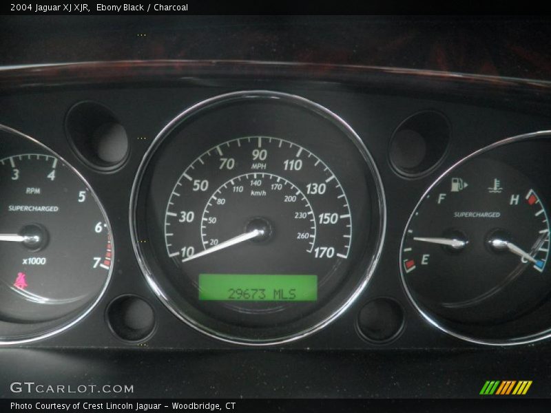 Ebony Black / Charcoal 2004 Jaguar XJ XJR