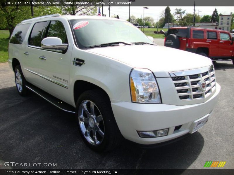 White Diamond / Cocoa/Light Cashmere 2007 Cadillac Escalade ESV AWD