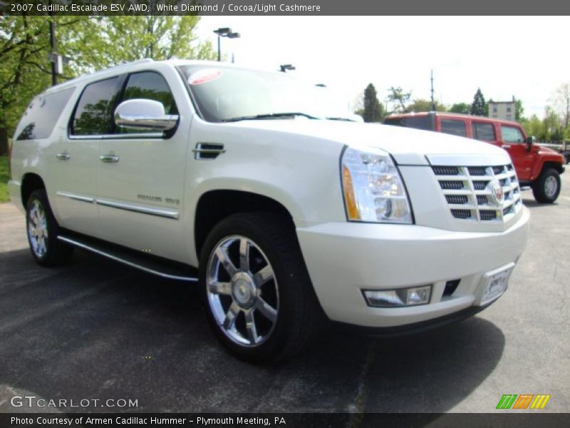 White Diamond / Cocoa/Light Cashmere 2007 Cadillac Escalade ESV AWD