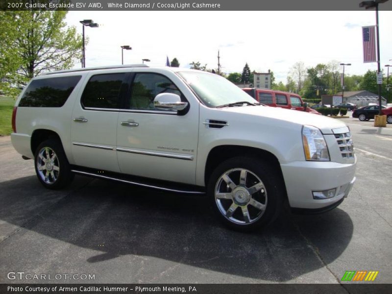 White Diamond / Cocoa/Light Cashmere 2007 Cadillac Escalade ESV AWD