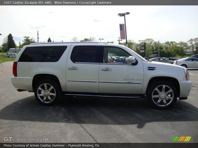 White Diamond / Cocoa/Light Cashmere 2007 Cadillac Escalade ESV AWD