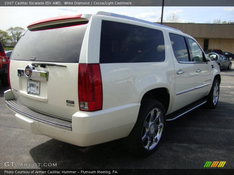 White Diamond / Cocoa/Light Cashmere 2007 Cadillac Escalade ESV AWD