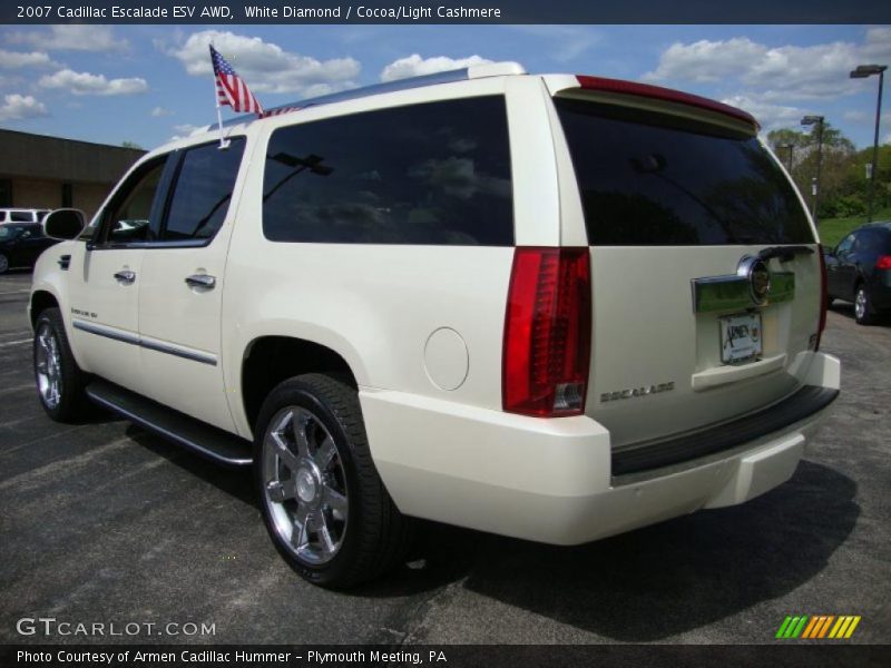 White Diamond / Cocoa/Light Cashmere 2007 Cadillac Escalade ESV AWD