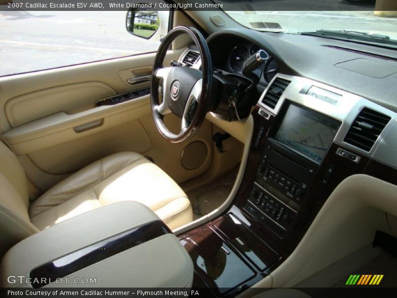 White Diamond / Cocoa/Light Cashmere 2007 Cadillac Escalade ESV AWD