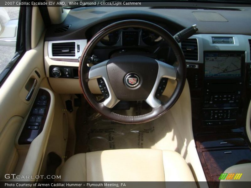 White Diamond / Cocoa/Light Cashmere 2007 Cadillac Escalade ESV AWD