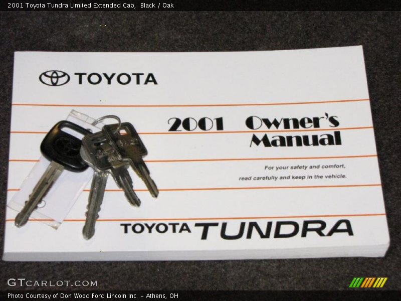 Black / Oak 2001 Toyota Tundra Limited Extended Cab
