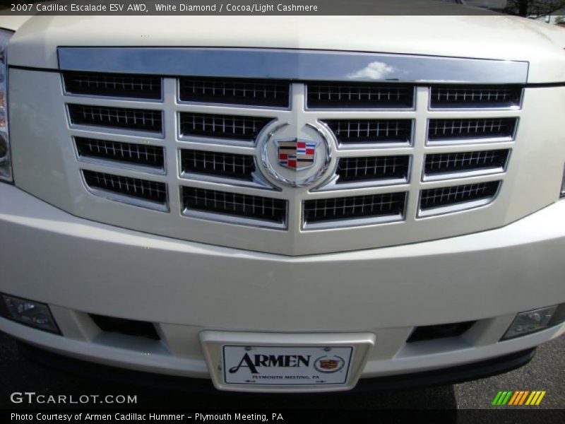 White Diamond / Cocoa/Light Cashmere 2007 Cadillac Escalade ESV AWD